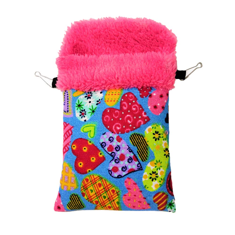 Whiie891203 Small Pet Nests Hamster Squirrel Bird Hanging Hammock Small Animal Bed House Pet Supplies Swing Toys Nests House Toy Sleeping Bag Blue L