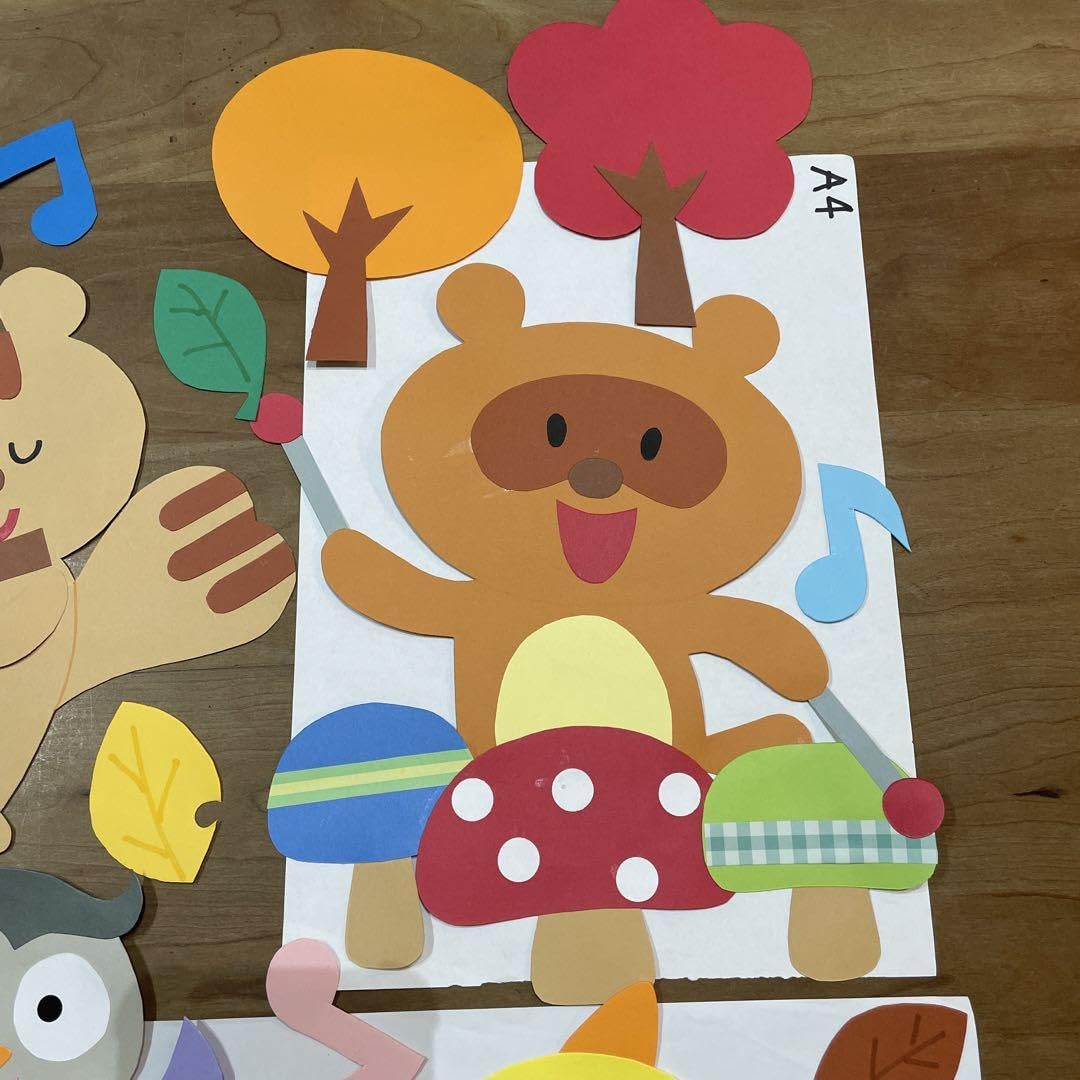 Amazon | 壁面飾り 森の音楽会 11月 12月 参観日 発表会 音符 保育園