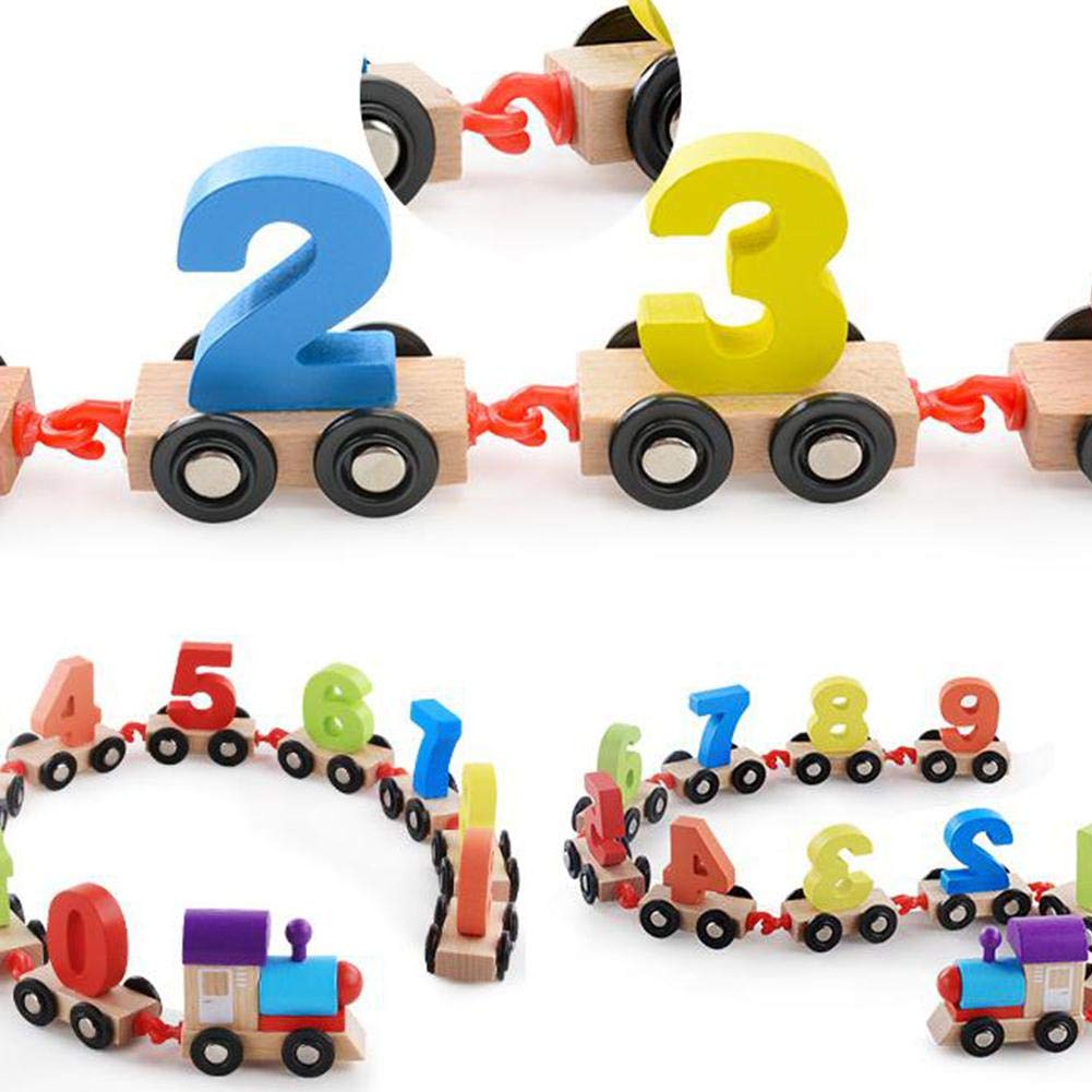 FunBlast Wooden Digital Colourful Number Train Educational Toys for 2