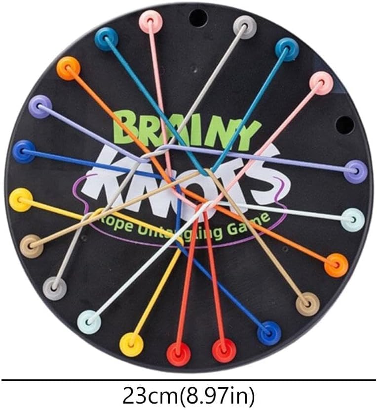 Rope Challenge Brainy Knots Logik Spiele, Buntes Gedrehtes Seil Sortier Puzzlespiel, Geduldspiele Logik Spiele Knot für Erwachsene Geschicklichkeitsspiel Lernspiel für die ganze Familie