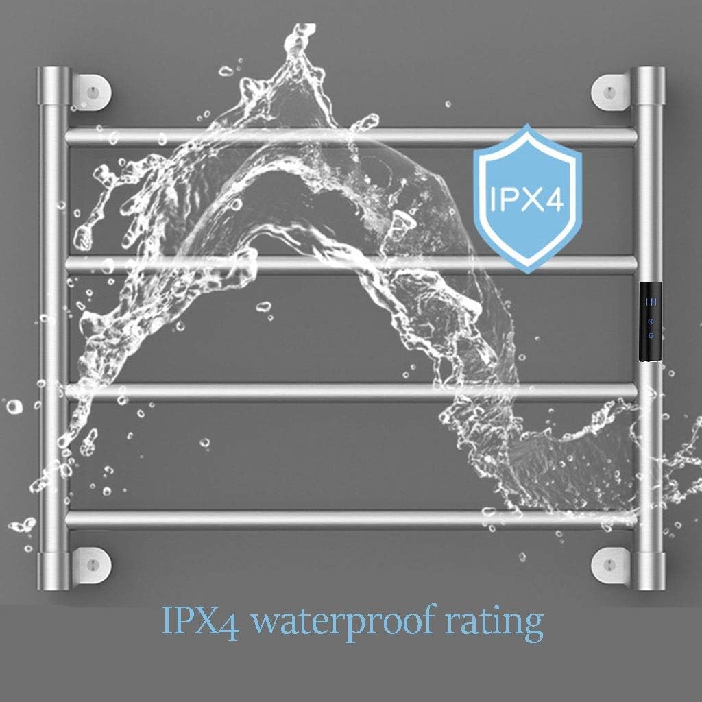 APUM Electric Towel Racks for Bathroom, Wall Mounted Home Intelligent Constant Temperature Heating Rod Plug-in Hardwired, Programmable Timer
