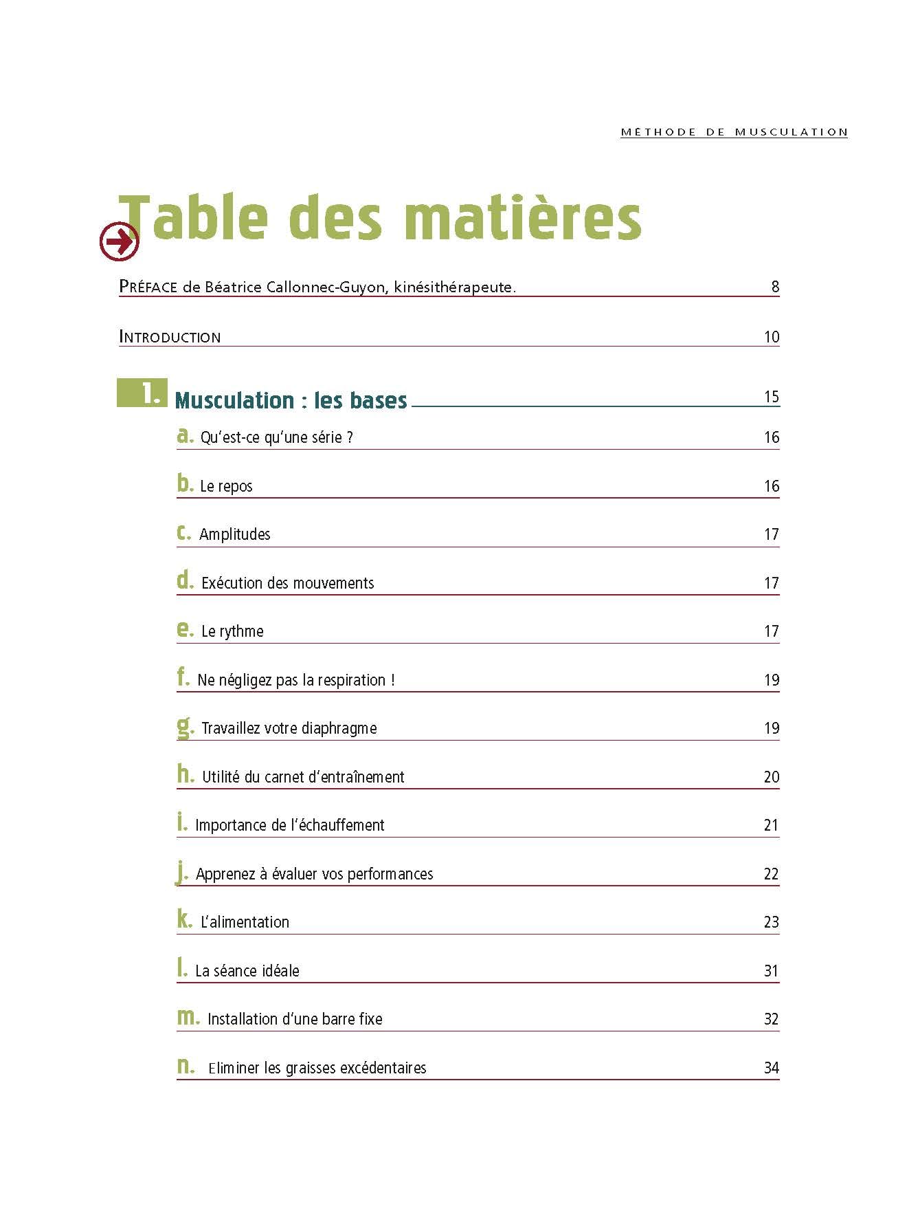 METHODE DE MUSCULATION: 110 EXERCICES SANS MATERIEL