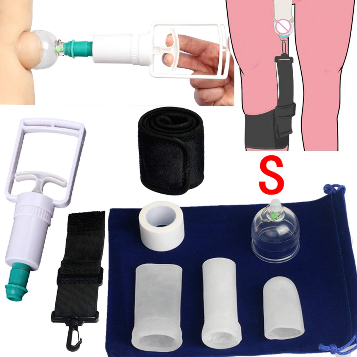 JSSMATE Penisvergrerung Spannung bung Gert, Pro Physikalische Penispumpe  Extender Vergrerer Bahre Verbessern Penis Extender (S SIZE CUP 3CM) :  Amazon.de: Drogerie & Krperpflege