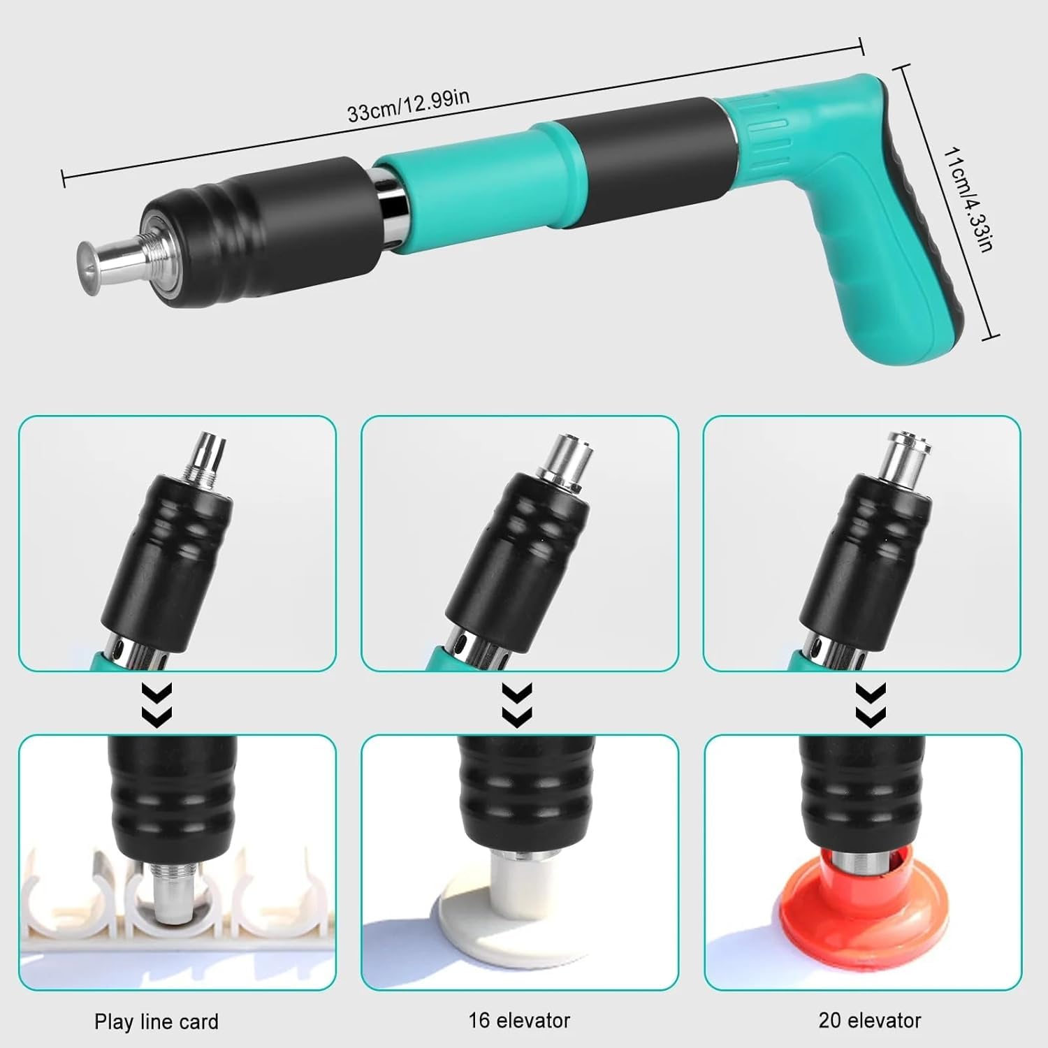 Pistola Sparachiodi,Pistola Manuale Sparachiodi,con 120 Chiodi, Spara Chiodi Per Cemento E Ferro,Portatile Nail Gun Regolabile, con Occhiali di Protezione e Custodia in Plastica Portatile
