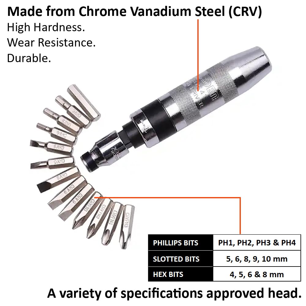 Harden 14Pcs Impact Driver Bit Set Multi-purpose High Hardness Professional Hand Tool Set - 550641 2
