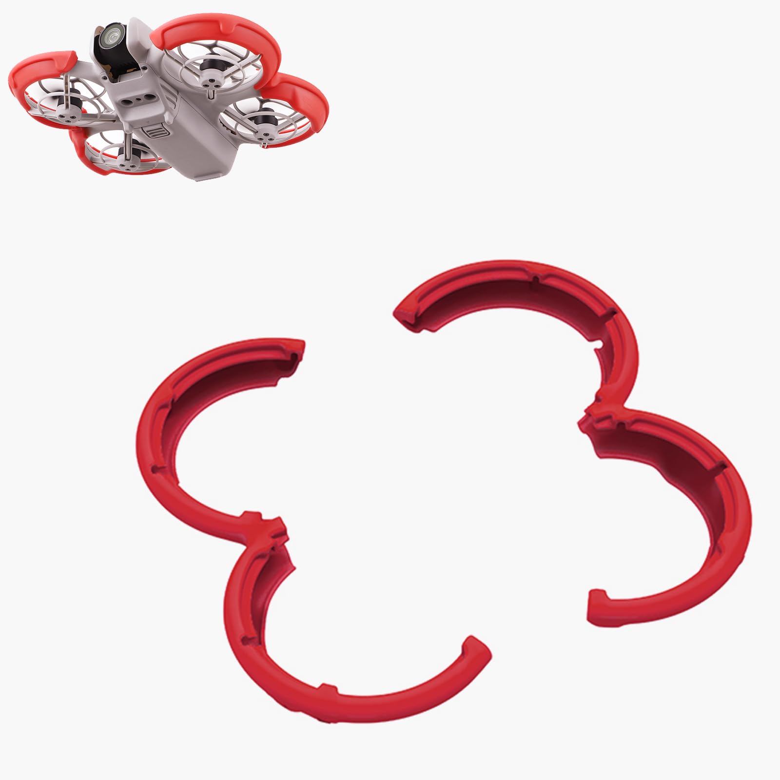 Propeller Protective Guard Bumper Ring for DJI NEO Drone Propeller Guard Anti-Collision Anti-Scratch Protection Ring (Red)