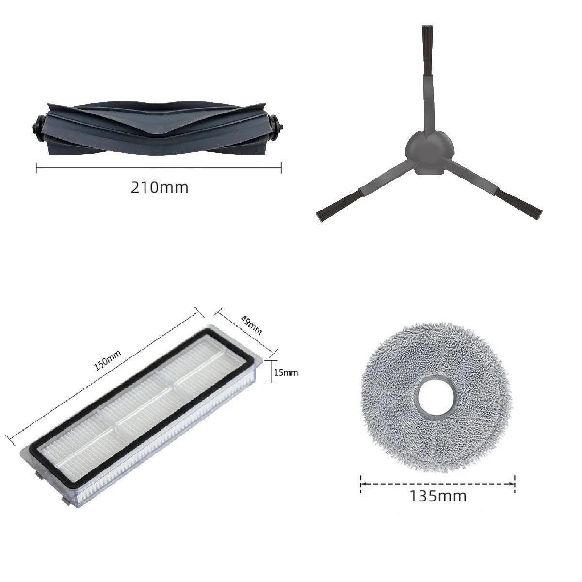 For L10s Pro Gen 3/2/Pro/Plus/Ultra Robot Main Side Brush Filter Cloth(H (22Pcs))