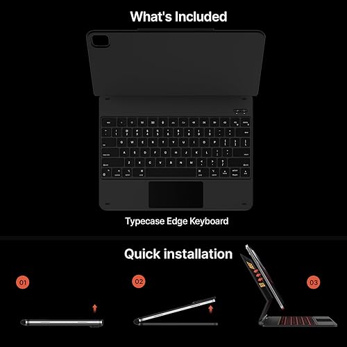 Miniatura 53 de typecase Funda de teclado Edge para iPad Air de 13 pulgadas (M3/M2, 2025/2024) y iPad Pro de 12.9 pulgadas (6ª/5ª/4ª/3ª generación), teclado mágico