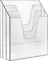 Acrimet Organizador de Documentos Vertical Triplo para Escritório, Cor Cristal, 864.1