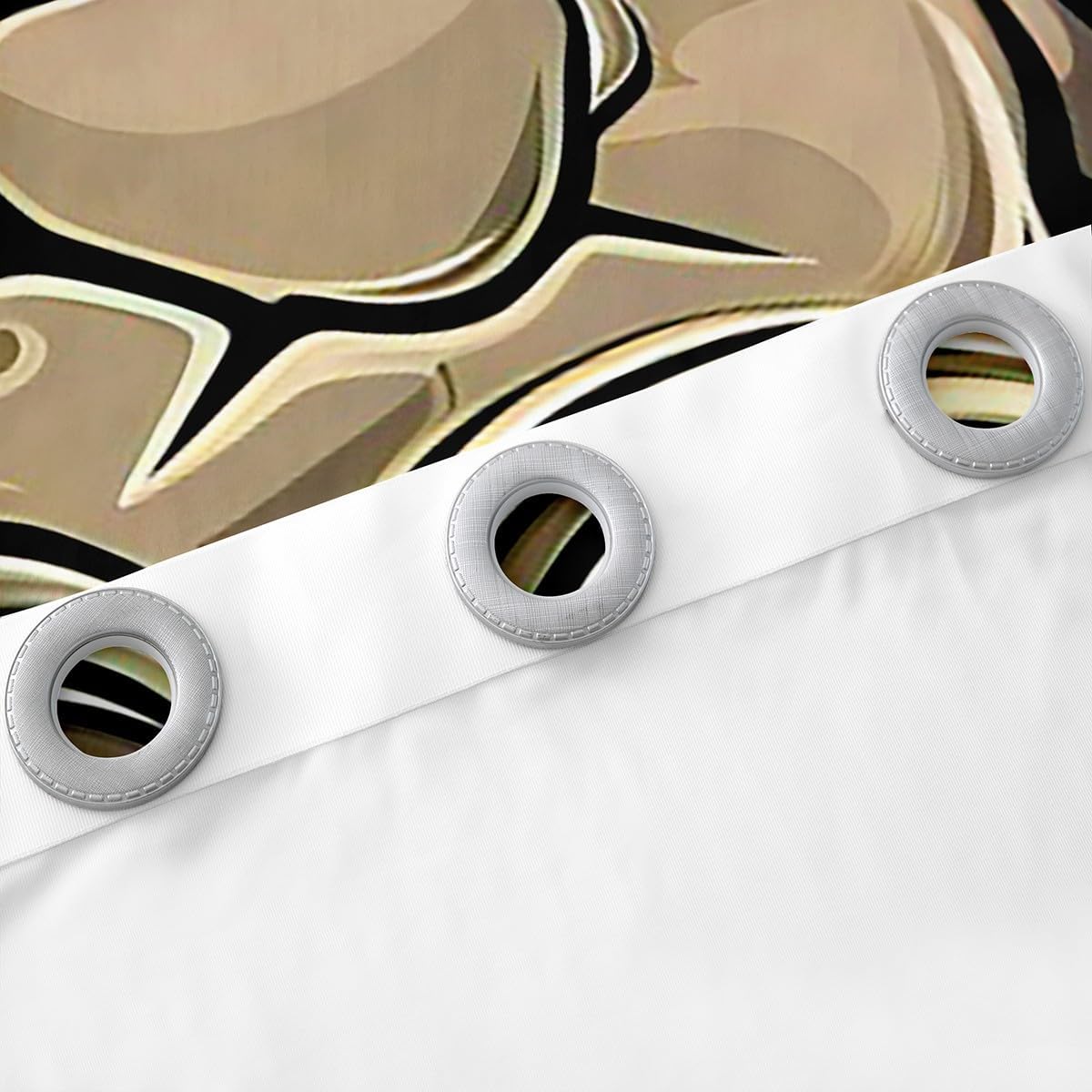 Erosebridal Teens Sugar Skull Window Curtains Bohemia Leaves Window Drapes Exotic Leaves Curtain Panels Adult Skeleton Bones Window Treatments Living Room Bedroom Decor Black, 38" Wx45 L