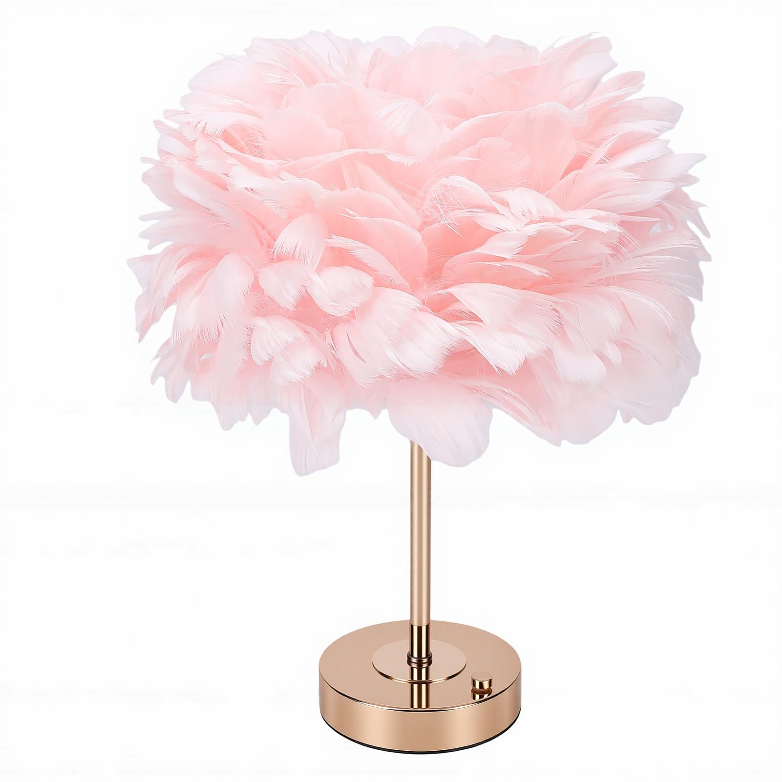 YUYTE Lampada da Tavolo Senza Fili Lampada da Scrivania da Comodino Ricaricabile Tramite USB Controllo Touch a 3 Colori Che Cambia con Batteria da 1800 MAh per Arredamento da Ufficio (PINK)