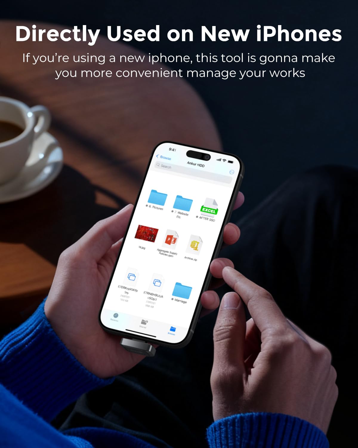 NEWQ 128GB USB-C SSD Flash Drive, High-Speed External Storage for iPhone, MacBook & Android Phones, Type-C Memory Stick for Photo & Video Backup — view 7