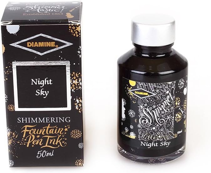 Shimmering Fountain Pen Ink, 50ml, Night Sky, 9000