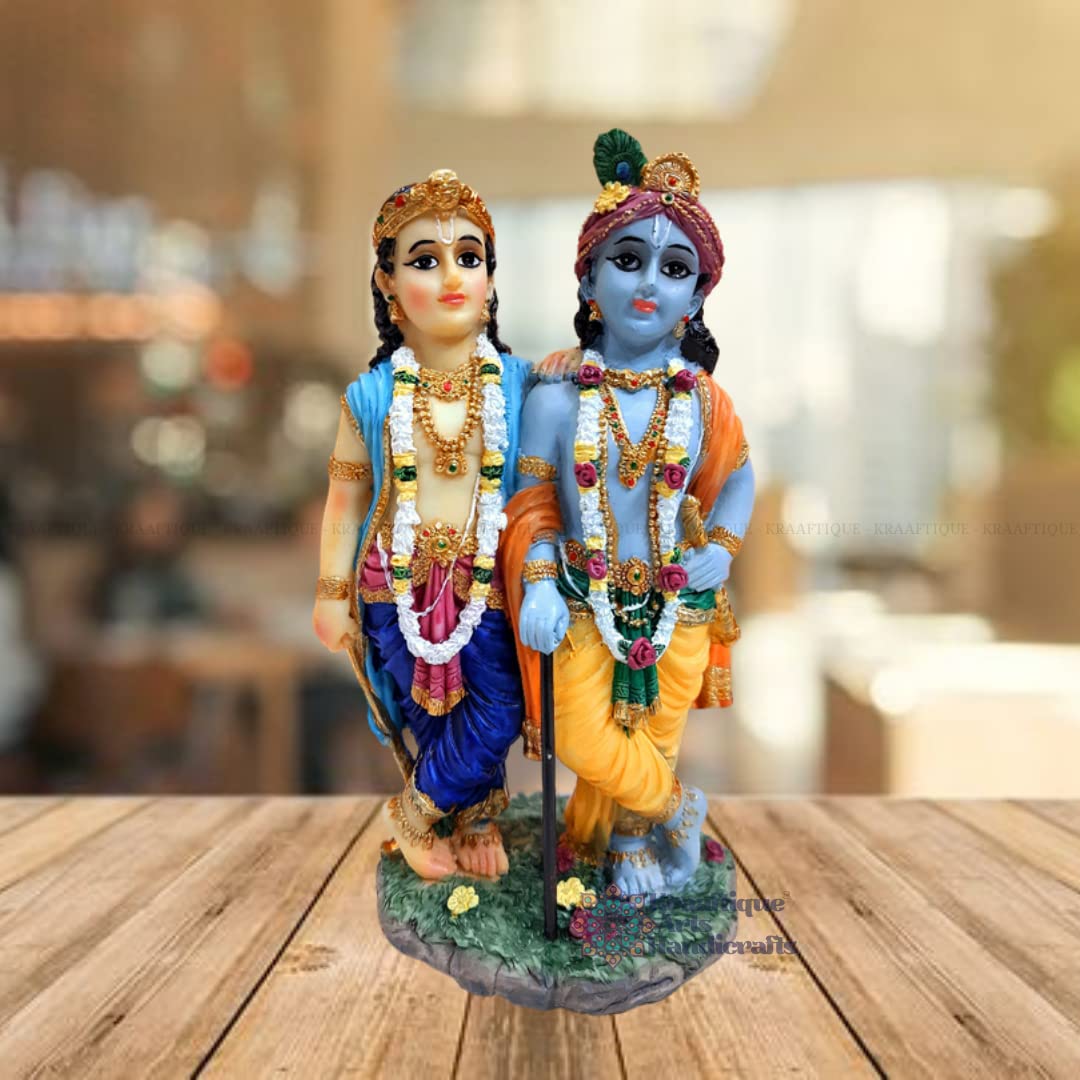 Hikyskin KRAAFTIQUE Shri Ram Darbar Idolo di Dio, spettacolo spirituale Ram Darbar Pratima statua in marmo per la casa, Tempio Puja Ghar Vastu Artigianato Regalo per la famiglia (20,3 cm)