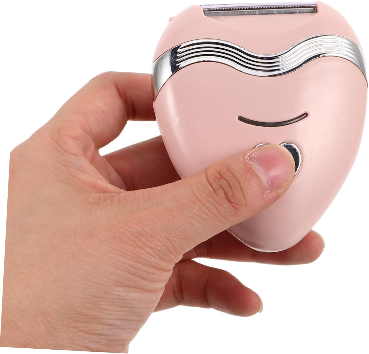 1Set Portable Women Electric Razor Heart Shaped Hair Removal Device for Underarms Legs Rechargeable Travel Friendly Shaver Wet Dry Use for Effortless Grooming
