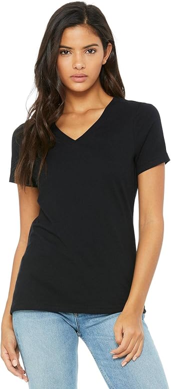 BELLA+CANVAS Short Sleeve Women's V-Neck T-Shirt, 6 Pack