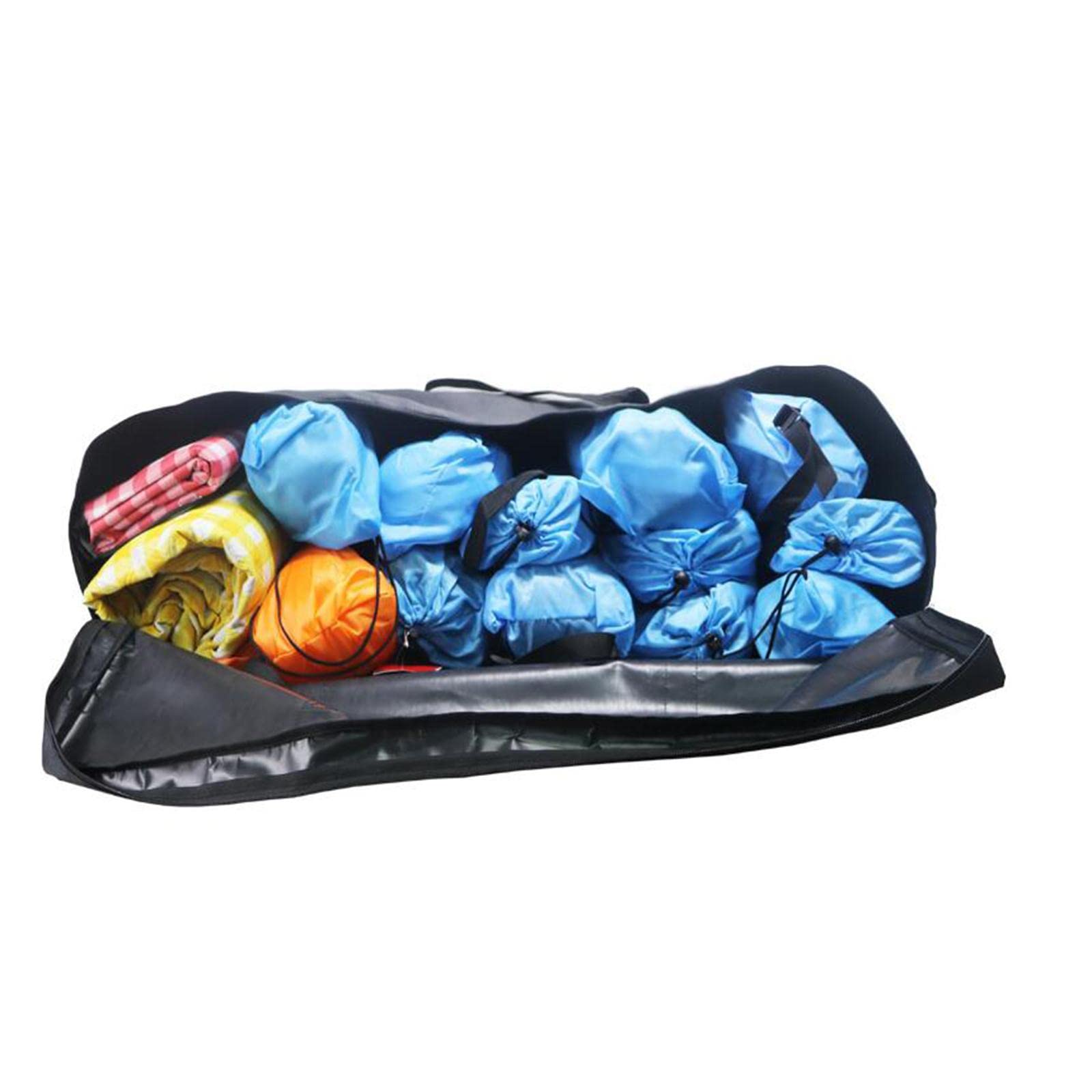 Borsone impermeabile grande per sport, palestra, viaggi, all'aperto, 55 l, nero, Nero, 100 l, 100L, come descrizione