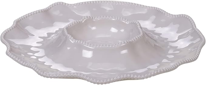 Perlette Cream Chip & Dip 14.5"