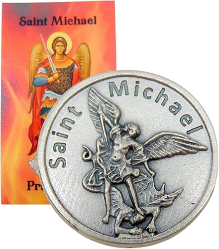 Westmon Works Set de regalo de oración de la policía de San Miguel con ficha de metal y tarjeta santa de San Miguel para oficiales
