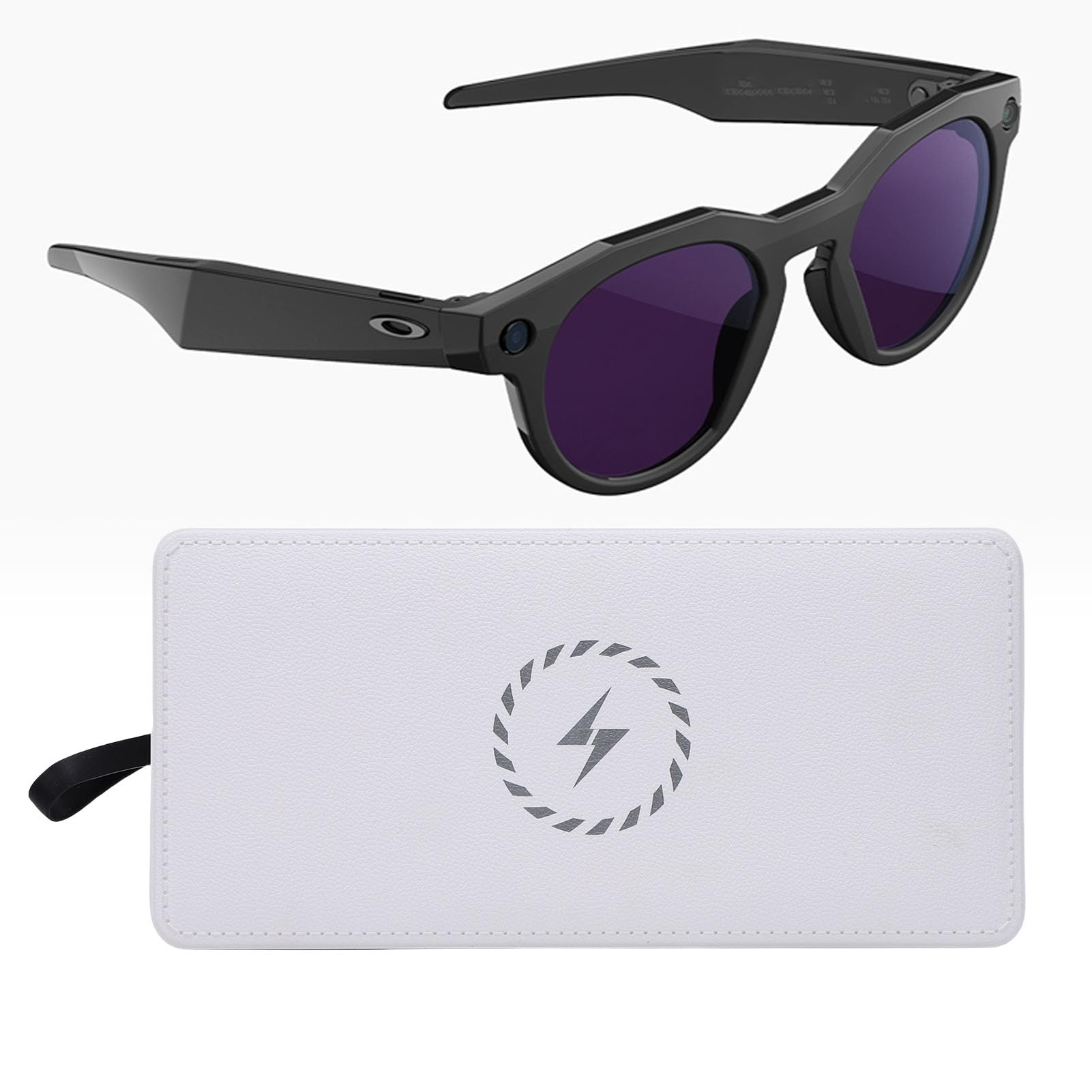 Estuche de Carga para Gafas Inteligentes Estación de Carga con Indicador LED Portátil para Viajes Batería de 600 MAh Tamaño del Marco Seguro 7.01x3.39x2.48in