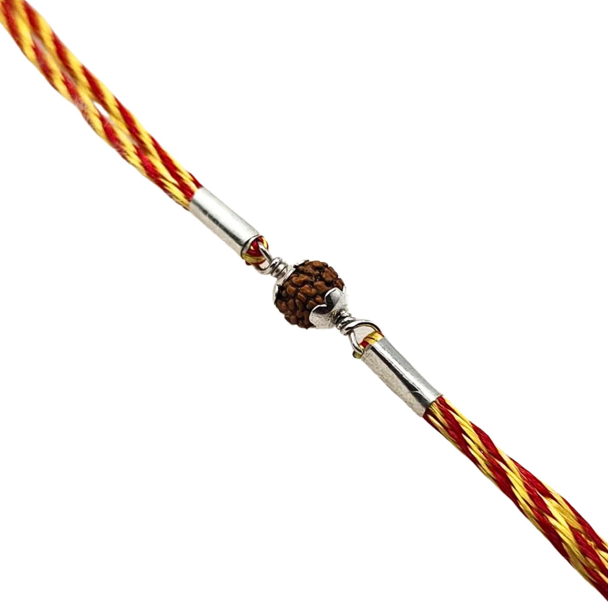 flaunt basket - 925 Pure Silver Rudraksha Rakhi for Raksha Bandhan | Symbolize Eternal Love and Protection (B0CB47CBRQ) Amazon Price History, Amazon Price Tracker