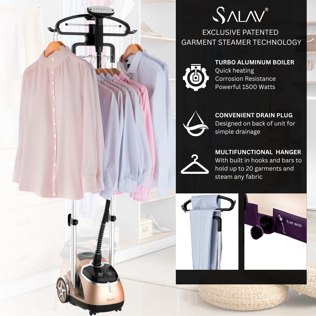 SALAV Professional Garment Steamer - Wrinkle Free! -4 SALAV Professional Garment Steamer - Wrinkle Free! -4