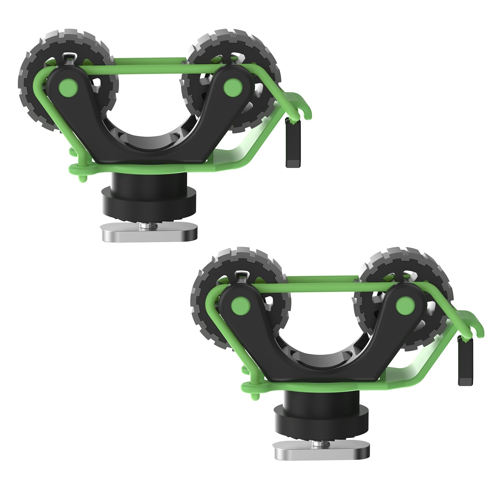 EDSRDPLT 1005 Kayak Paddle Holder for Track Mount (2-Pack) Silent Rubber Roller Rail Clip Anti-Slip & Custom Fit Accessories for Fishing Rods & Nets