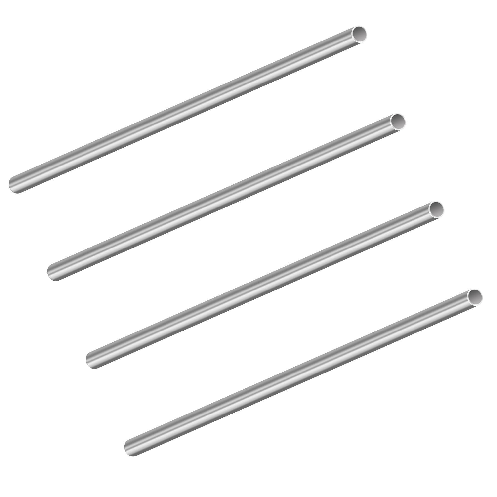 304 Stainless Steel Tube, 304 Stainless Tubes 2-13mm OD x 0.5-1mm Wall 200mm 4 Pack(6mm x 0.5mm x 200mm)