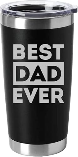 Vaso de acero inoxidable grabado de 20 onzas, regalos de cumpleaños para el mejor papá del mundo, regalos para el mejor papá del mundo, regalo del