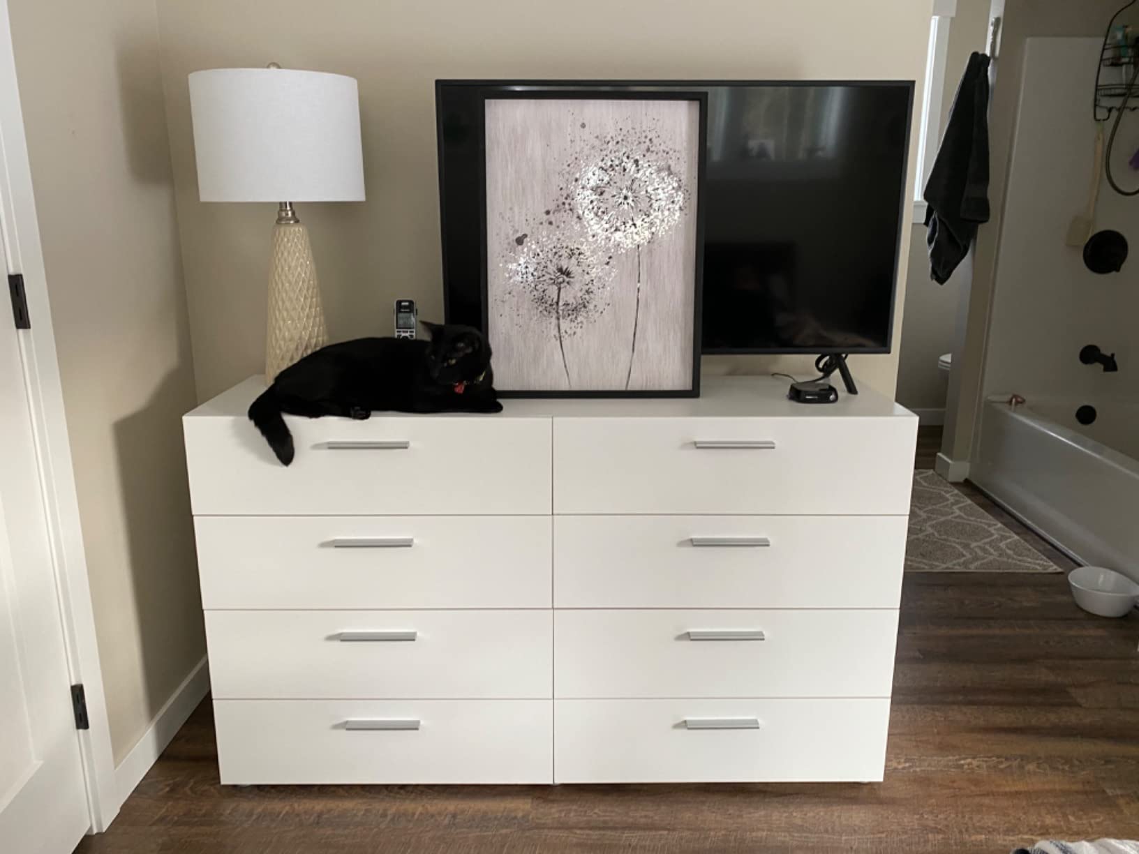 29/mo Finance Levan Home Engineered Wood 8 Drawer Double Dresser in