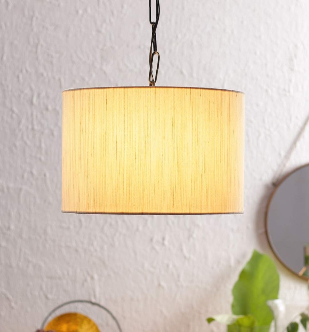 tu casa Ntu-06 Off White Cotton Hanging Light Holder Type b-22 (Bulb not Included)-picture-33