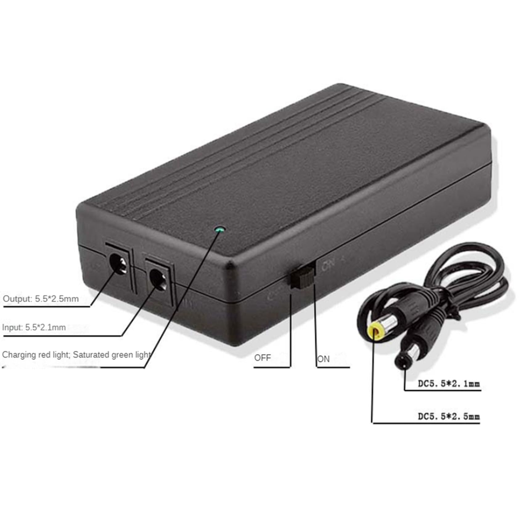 2 x 12 V 1 A 14,8 W wielofunkcyjny mini zasilacz awaryjny zasilacz awaryjny zasilacz awaryjny zasilacz awaryjny