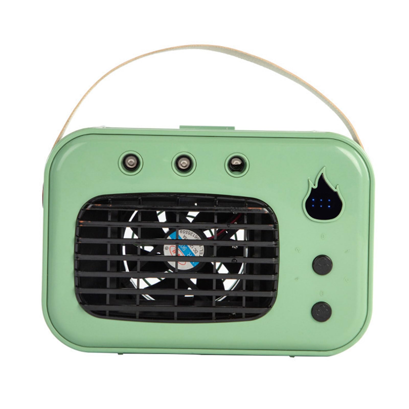 Elnwnnkc Type C Rechargeable Compact Blower with 3 Dispersion Outlets and Gentle Wind Mode for Single User Desk Air Cooler