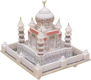 Handcrafted Taj Mahal miniature 4x4 inch  Marble Tajmahal Replica India Agra Souvenir Collection Architecture Taj Mahal Building Model  Home Decor Lover Gift for Everyone