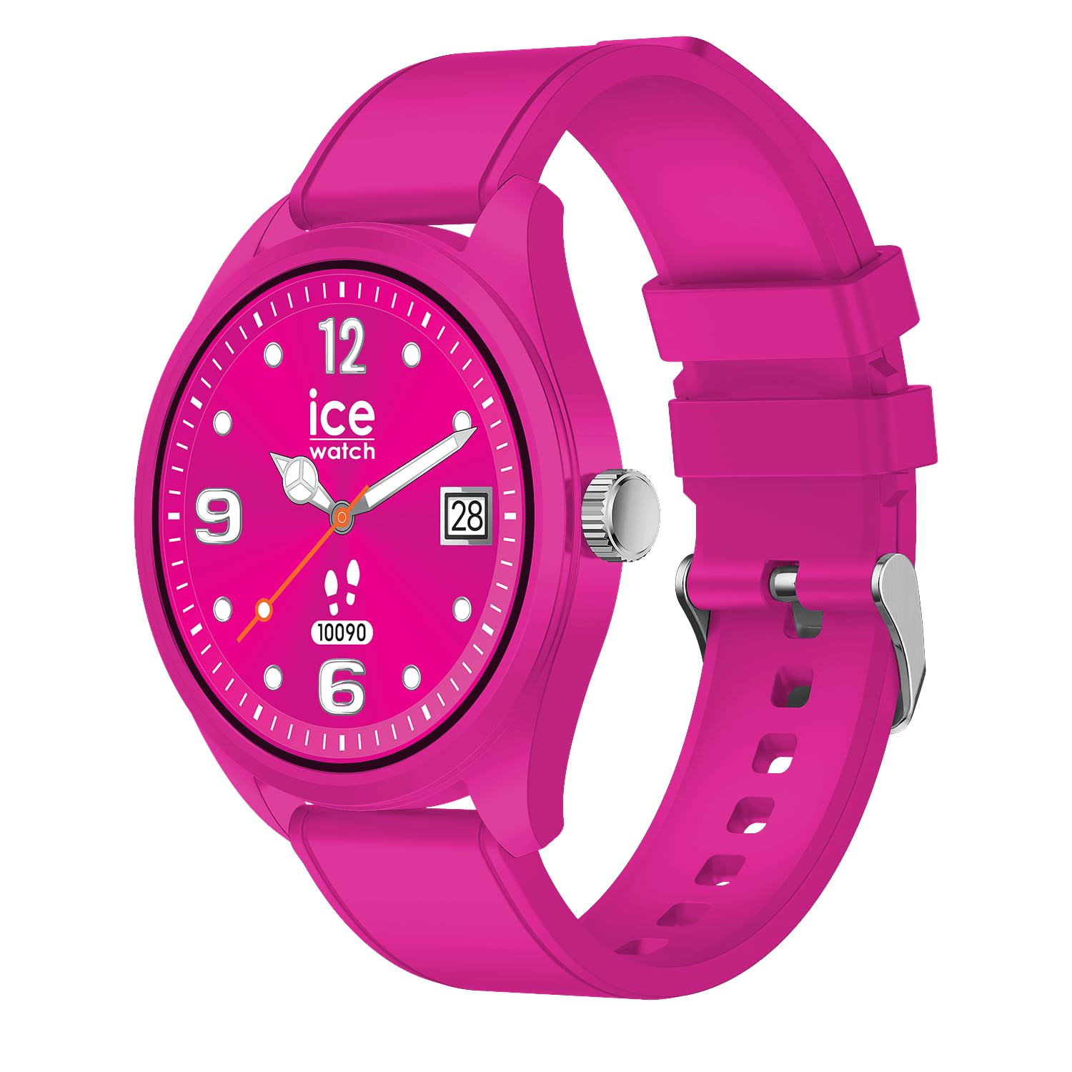 ICE-WATCH - Ice Smart Forever Magenta Pink - Montre connectée Rose avec Bracelet en Silicone - 026221 (1.32 Pouces / 42mm) - Smartwatch, Suivi des activités physiques et de la santé