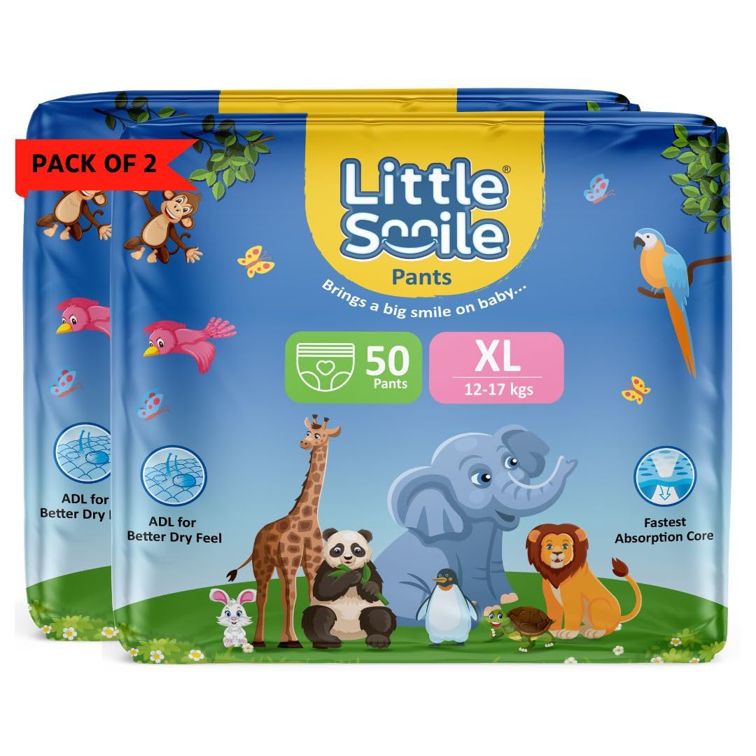 Baby Diapers Pant Style | Size - XL- 50 (Pack of 2)