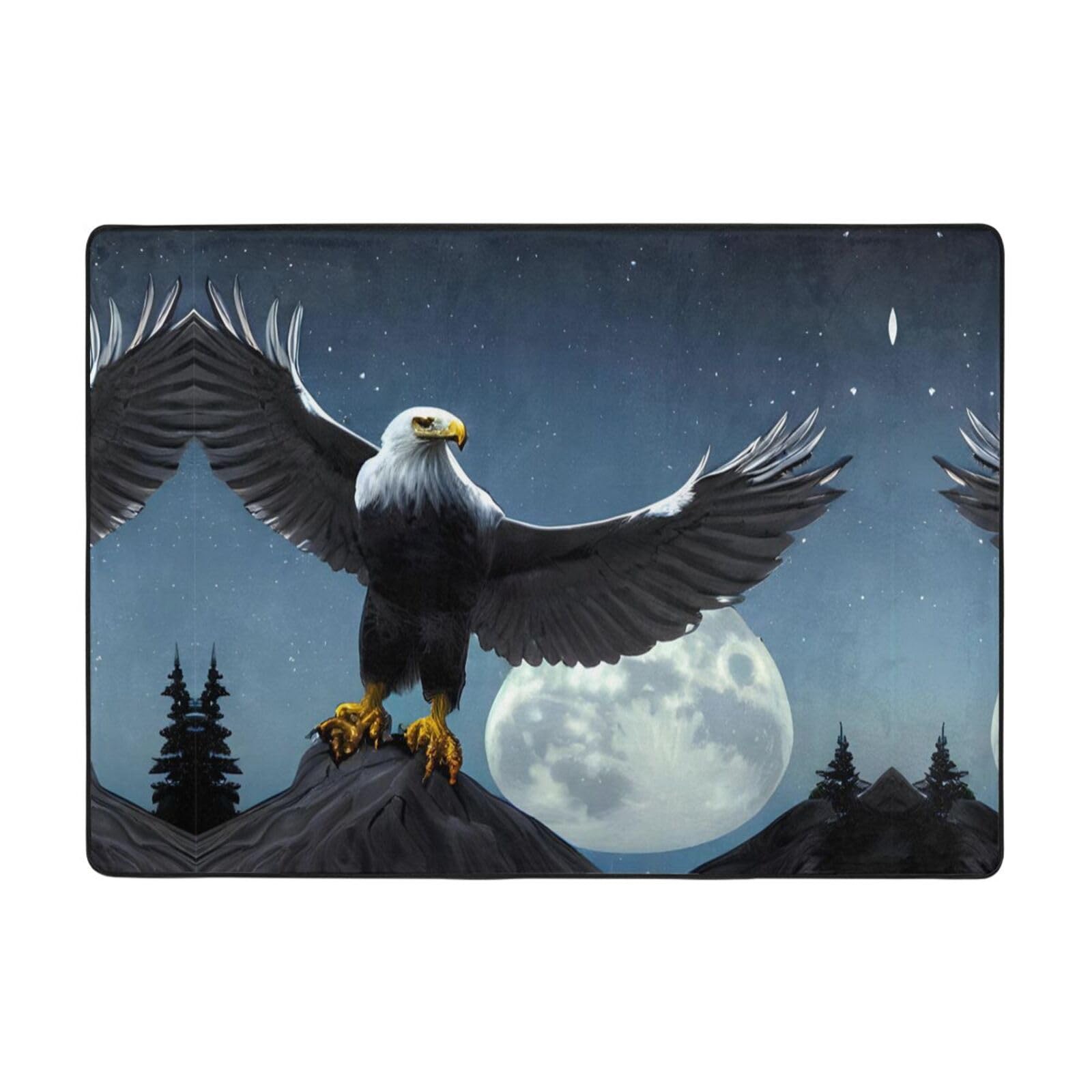 Tapis de sol flanelle Eagle Under The Stars grand tapis de chambre moderne et décoration