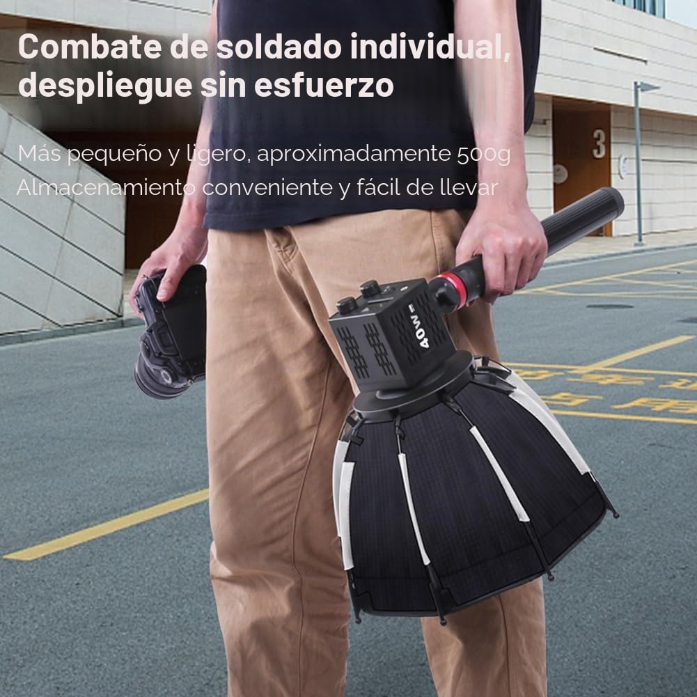 Caja de luz octogonal de 30 cm Mini Bowens Mount Caja de luz de rejilla de de abeja de liberación para estudio de luz de relleno COB ZU60 o M60