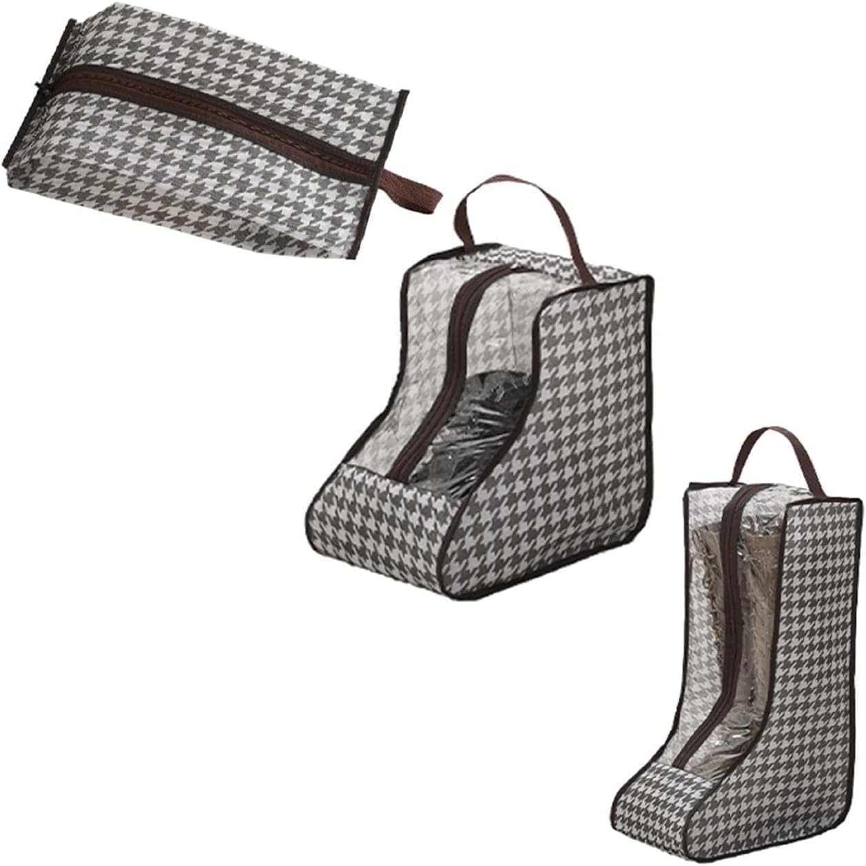 EVVIX3 Set Boot Storage,Portable Short Boots and Tall Boots Storage or Protector Bag,Shoe Dust Bags,Shoe Sleeves for Travel,Clear Boots Cover,Shoes Packing Organizers for Men & Women Sneakers