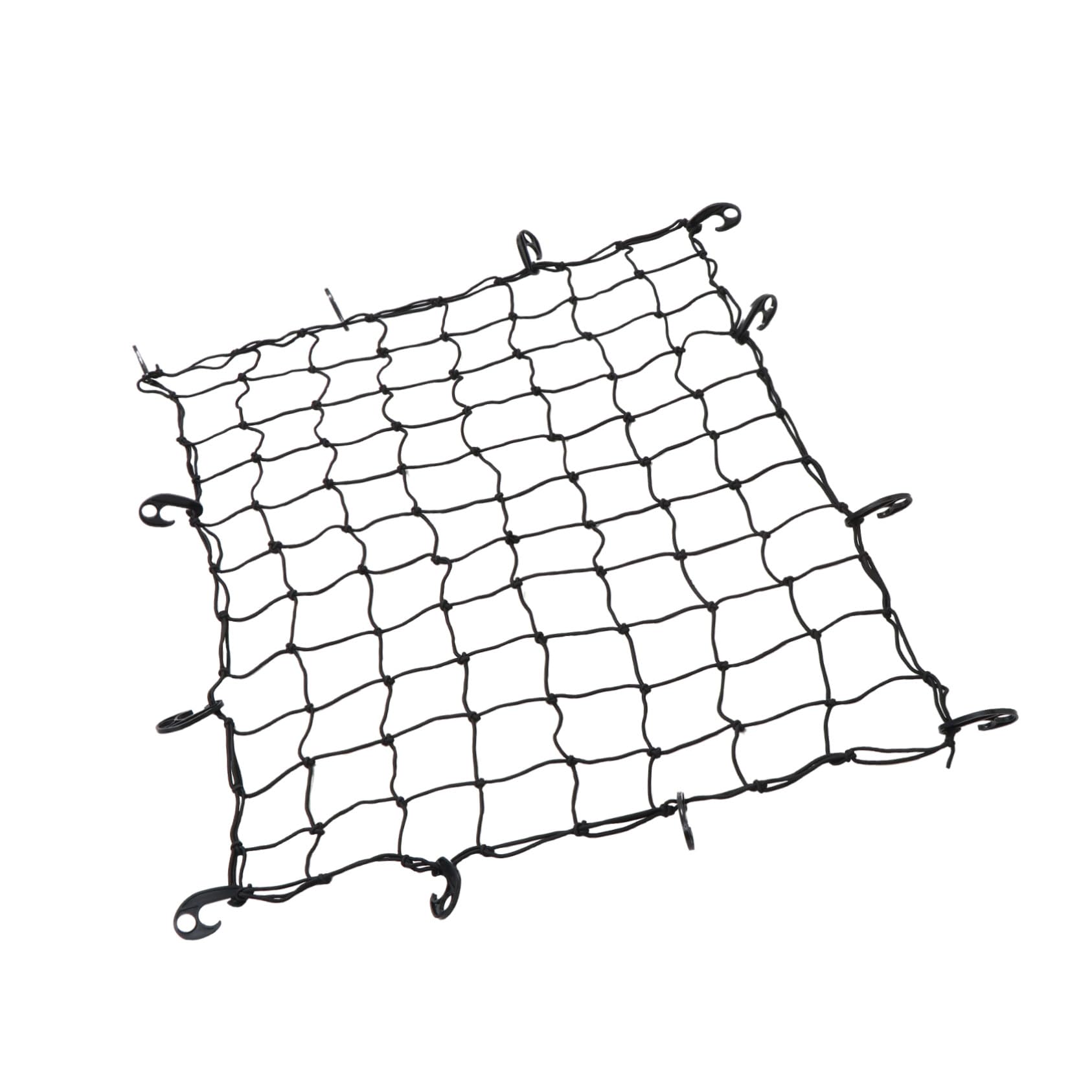 Filet Élastique en Latex pour Chargement Voiture 120x90 Cm Crochets Compatible Pick-up Camping-Car Sécurisation Bagages