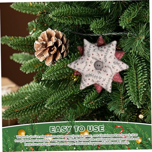 Modèles d'étoiles 3PSC acrylique résolvant vos coupes complexes de patchwork DIY de Noël - 5