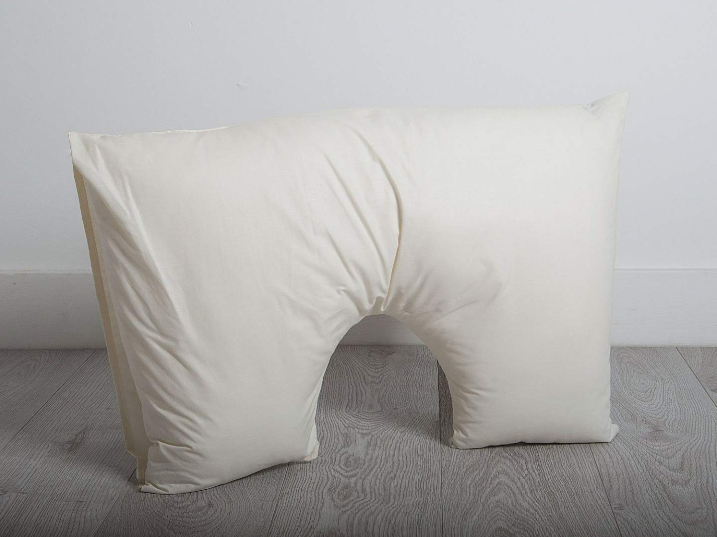 Lancashire Textiles The inset Neck/ Shoulder Side Sleepers Polycotton Pillow Cream Cover Only
