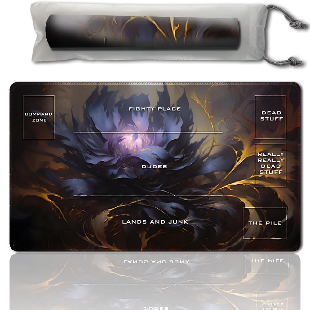 Buibuic MTG Playmat Auxiliary Operations Game Play Mat for MTG TCG Game mat 24x14 inches Trading Card Inked Game Playmats with Storage Bag Smooth