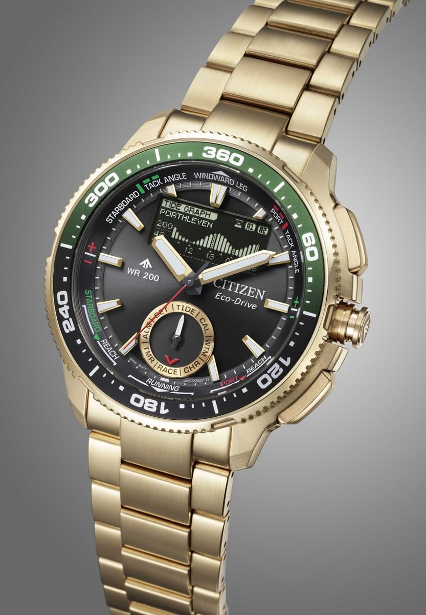 Citizen Promaster Eco-Drive Solaruhr Wave Tracker Goldfarben JV3002-51E