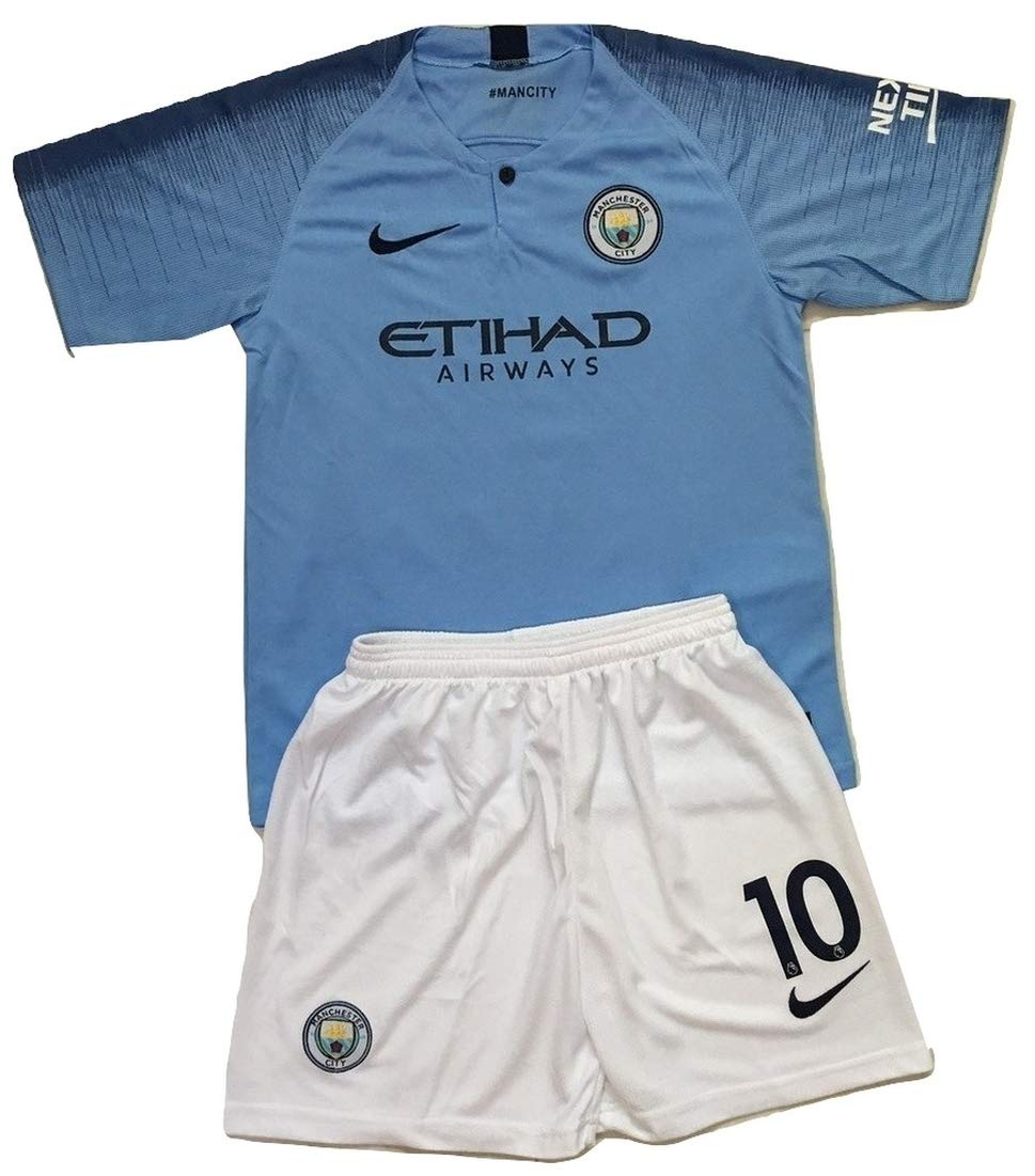 Anelia Jerseys Kun Aguero 10 Manchester City 2018 2019 Youths Home Jersey Shorts Set 11 13 Years Old Amazon Co Uk Sports Outdoors