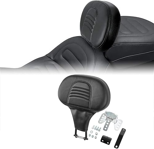 Miniatura 10 de SLMOTO Asiento de pasajero de perfil bajo con costuras hexagonales para Harley Touring Road King Street Glide Road Glide Electra Glide CVO 2009-2023