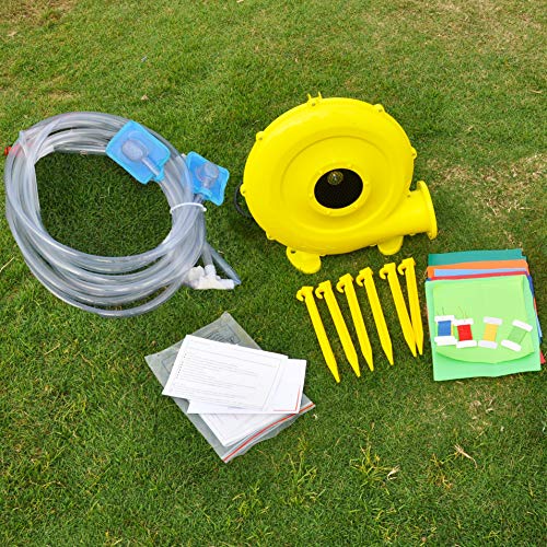 RETRO JUMP Inflatable Pirate Boat Water Slide for Summer Party Climbing Wall Water Park for Kids Birthday Gift, Include Blower, Patch Kits, Stakes, Water Tube, Carry Bag - Thumbnail 5