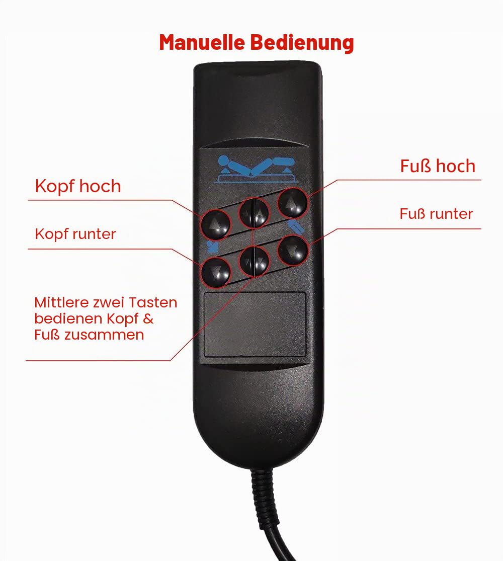 OKIN Fernbedienung für Klappbett, Motor, elektrisch, mit Zwei Motoren