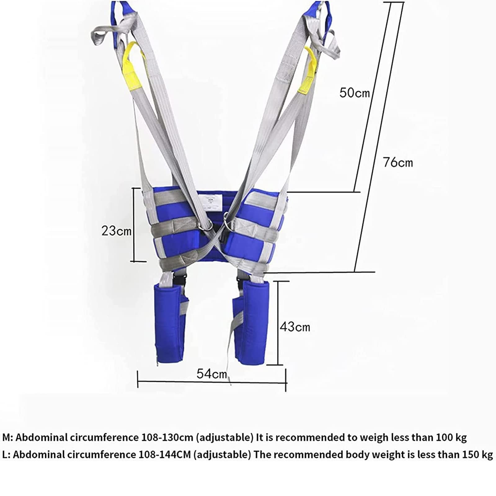 Élingue de Levage pour Patient, élingue de Jambe divisée, Harnais de Marche assisté par Le Patient, Ceinture de Marche médicale, Sangle d'aide à la Marche Debout pour Les entraîneurs de Jambe