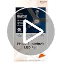 Image of PHILIPS iluminAir beamer LED Light with fan | BEE 5 star Rated Energy Efficient LED Light with fan with 300 RPM & 100% Copper Winding, Warranty : 3+2 Years (Cloud Grey)
